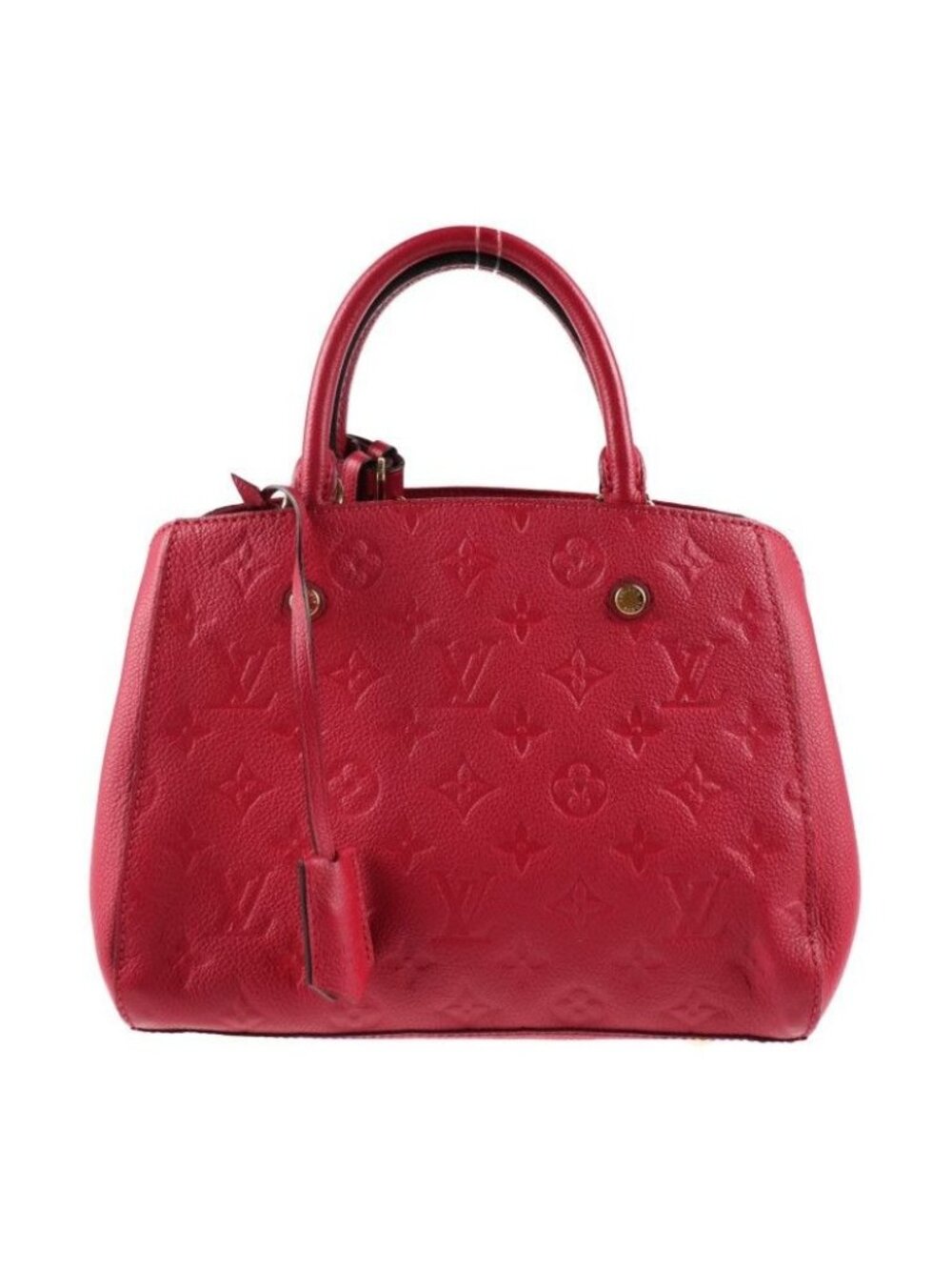 Louis Vuitton Montaigne BB Handbag Leather Freesia Pinkish Monogram